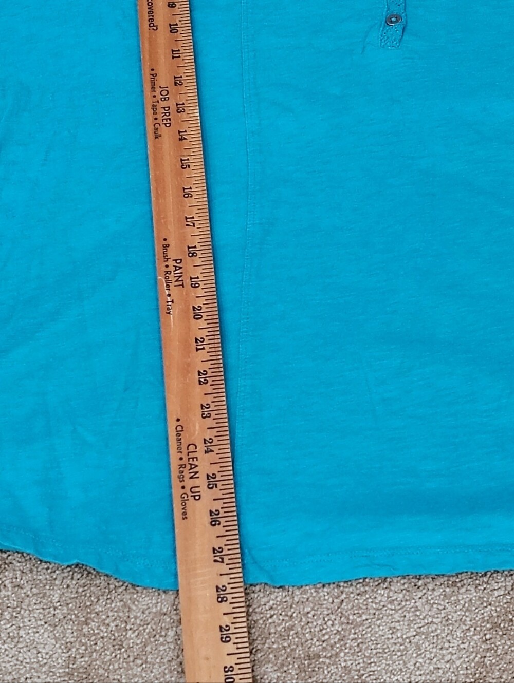 CATHERINES  BLUE CROCHET LACE SHORT SLEEVE 100% COTTON TOP Women's 2XL 22/24 - Picture 6 of 7